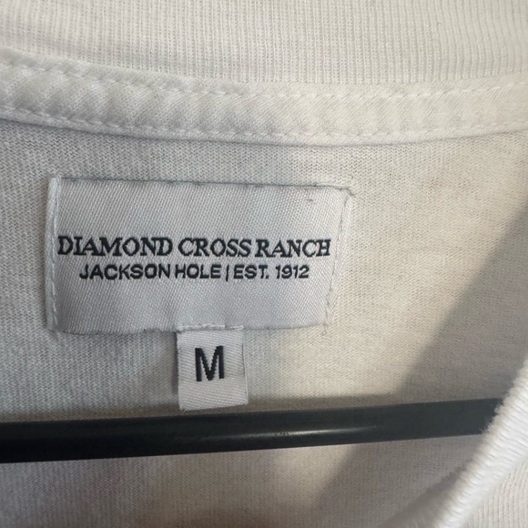 NEVER WORN: Diamond Cross Ranch White Tee with Red Graphic - Picture 2 of 3